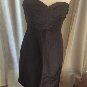 J-Crew Strapless Silk Blue Cocktail Dress